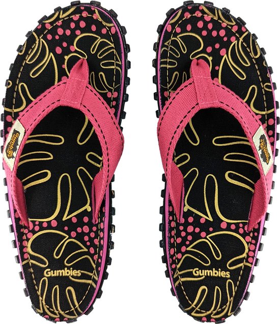 Gumbies Teenslippers | Unisex | Tropical Black | Rood / Zwart | Maat 42