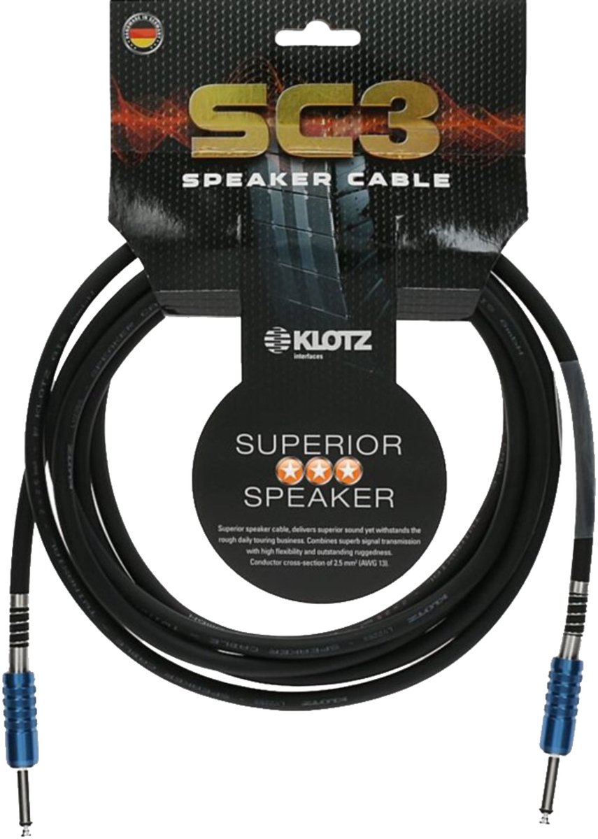 Klotz SC3PP01SW Speakerkabel 1 m - Speakerkabel