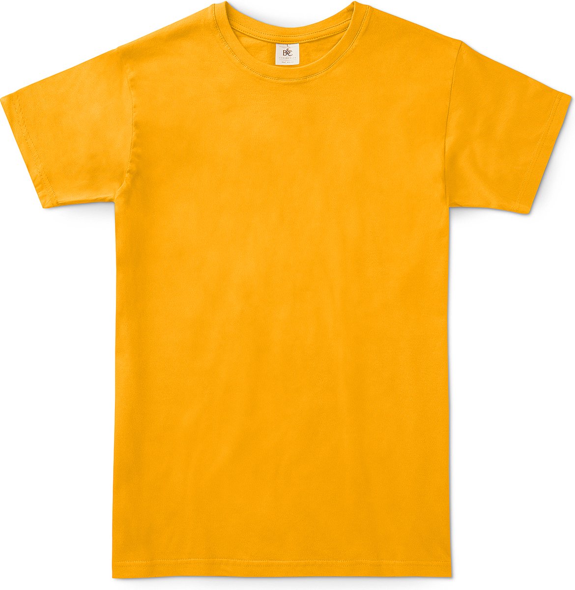 B&C Exact 150 Heren T-Shirt - Abrikoos - Small - Korte Mouwen