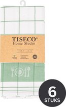 Tiseco Home Studio - Keukenhanddoek PHARAO BML - SET/6 - 100% katoen - met ophanglus - ultra-absorberend - sneldrogend- duurzaam materiaal - 50x70 cm - Greensmoke