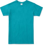 B&C Exact 150 Heren T-Shirt - Turquoise - Small - Korte Mouwen