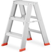 Escalier domestique - 2x 3 marches - aluminium - hauteur 62 cm