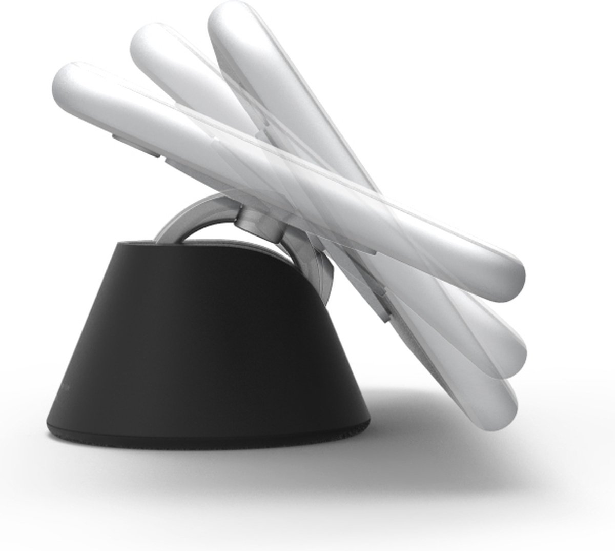 iRing Dock - Telefoonhouder auto - 360 graden rotatie - GSM houder Auto - 180 graden kantelfunctie - Mat Zwart