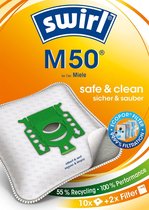 Swirl M50 stofzuigerzakken - 4 stuks + 1 filter - Geschikt voor Miele FJM - Complete C1 - Compact C1 - Compact C2 - S4 - S6