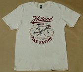 T-shirt crème Holland bike nation heren | Maat 2XL