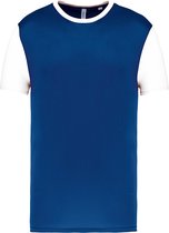 Tweekleurig herenshirt jersey met korte mouwen 'Proact' Royal Blue/White - S