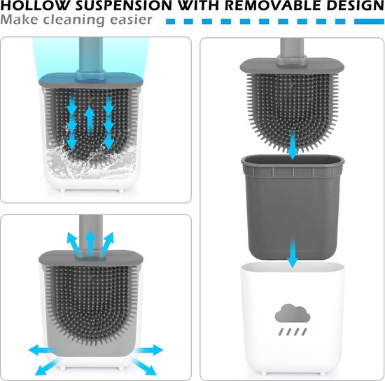 JIUJ Compacte Toiletborstel Badkamer Nieuwigheid Toiletborstelhouder