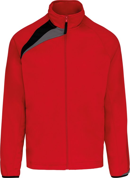 Veste d'entraînement jersey polyester ' Proact' Rouge/Noir/Gris - XXL
