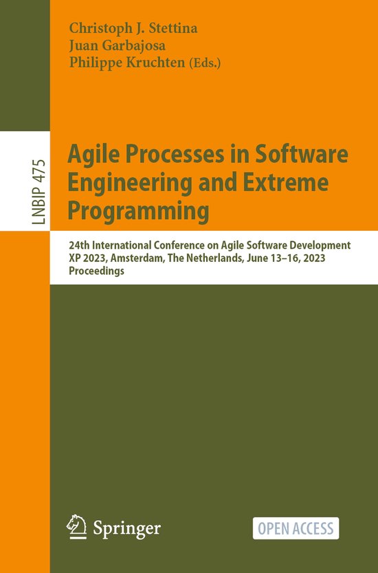 Lecture Notes in Business Information Processing475- Agile P ... - cover