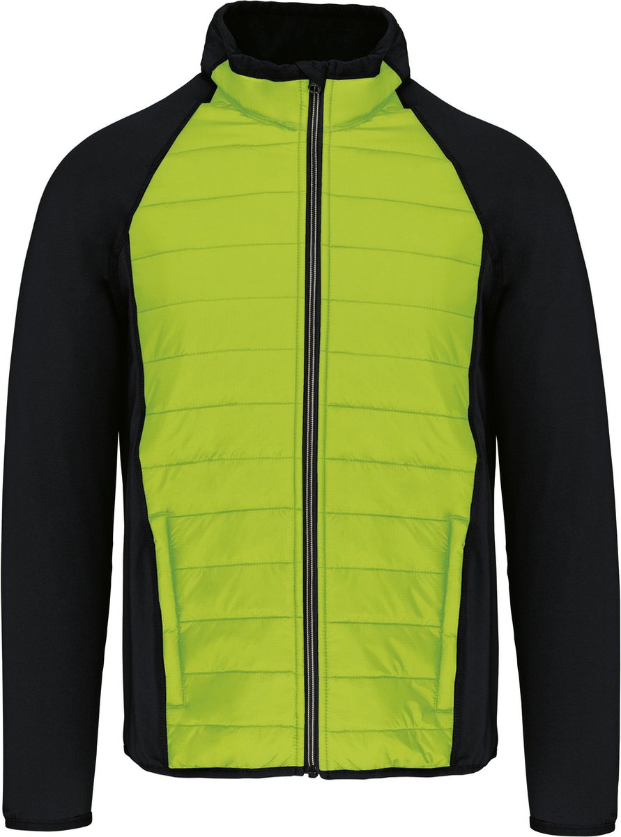 Outdoorsportjas met waterafstotende behandeling ‘Proact’ Lime Zwart