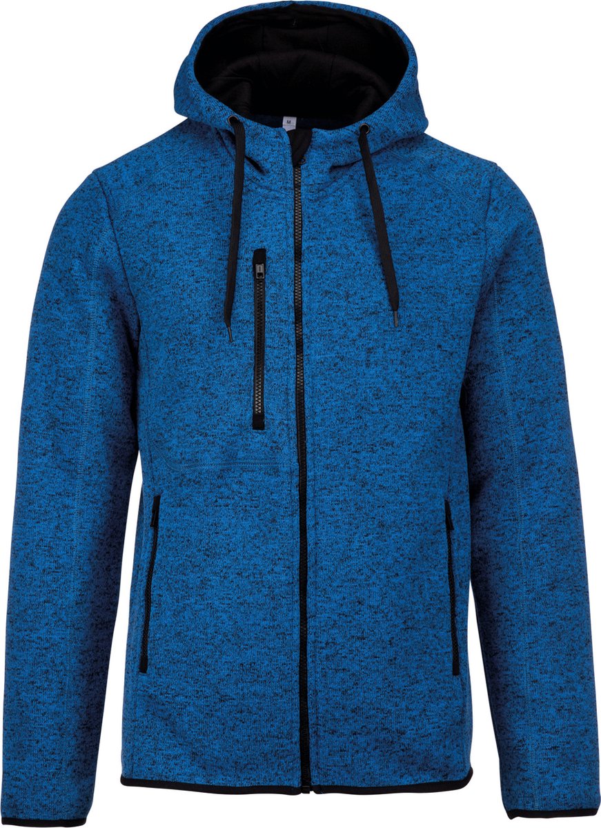 Herenvest met capuchon ‘Proact’ Royal Melange Blauw