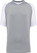 Tweekleurig padel T-shirt heren met korte mouwen 'Proact' White/Fine Grey - XXL