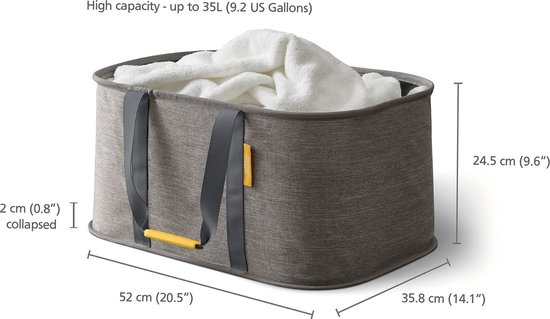 Joseph Joseph Hold-All Wasmand - Opvouwbaar - Grijs - 35 Liter