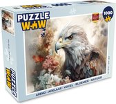 Puzzel Arend - Adelaar - Vogel - Bloemen - Natuur - Legpuzzel - Puzzel 1000 stukjes volwassenen