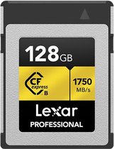 Carte mémoire Lexar CFexpress PRO Type B série Gold 128 GB - R1750 /W 1500 Mo/s