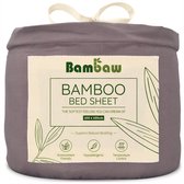Bamboe Hoeslaken | 2-Persoons Eco Hoeslaken 200cm bij 200cm | Donkergrijs | Luxe Bamboe Beddengoed | Hypoallergeen Hoeslaken | Puur Bamboe Viscose Rayon laken | Ultra-ademende Stof | Bambaw
