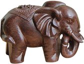 Klein Decoratief Bruin Beeldje - Boeddha / Buddha Olifant - 5.8*4.1*3.1 cm