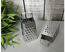 Ideas4seasons Mini rasp voor amberblokjes/geurblokjes - zilver - kleine rasp