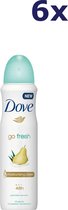 6x Dove Deospray - Go Fresh Peer & Aloe Vera 150 ml