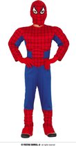 Guirca - Spiderman Kostuum - Spiderman De Wereldredder Kind Kostuum - Blauw, Rood - Maat 176 - Carnavalskleding - Verkleedkleding