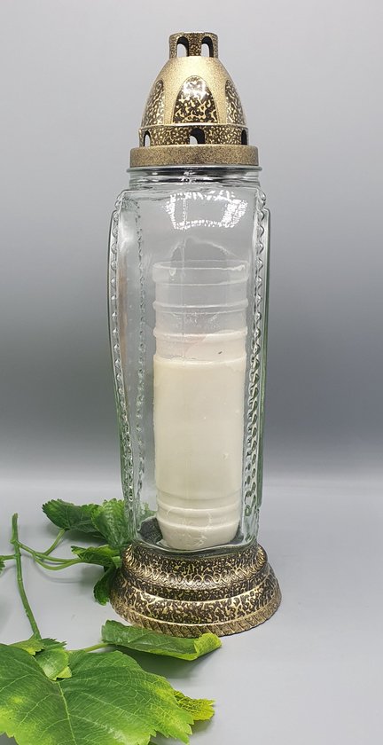 Herdenkingslicht - Woonwagen - Geëtst glas - Hart - Zilver - P39