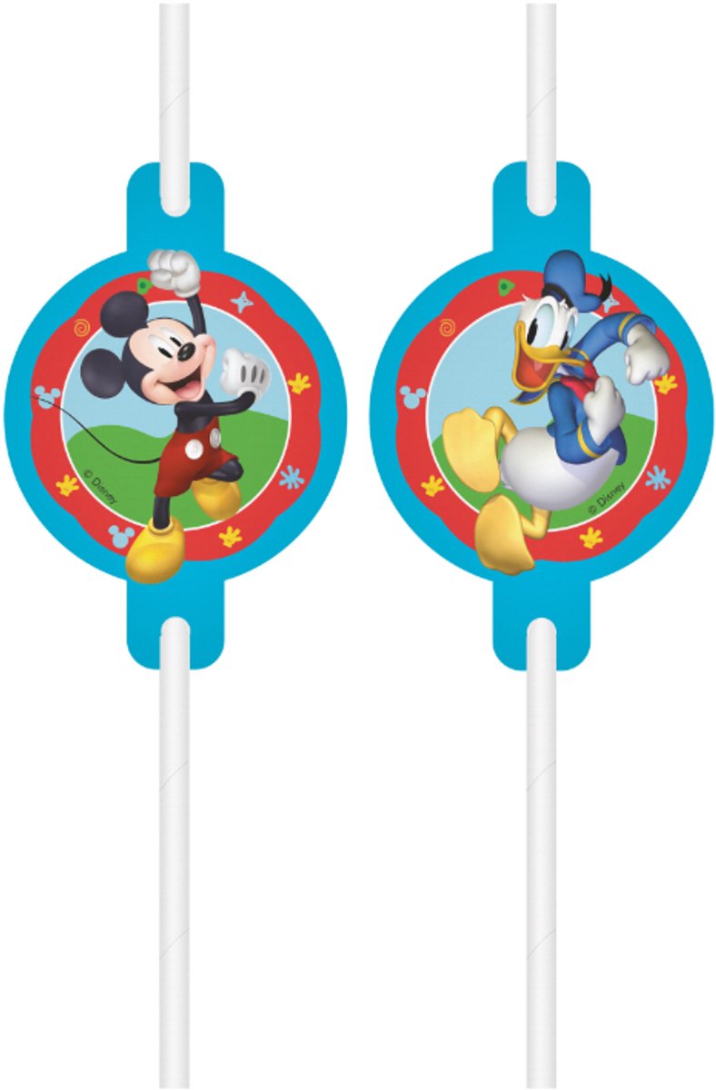 Mickey Rock The House - Papieren rietjes - 4 stuks