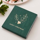 Ginger Ray - Ginger Ray - Kerst Traditioneel - Servetten Merry Christmas (16 stuks)