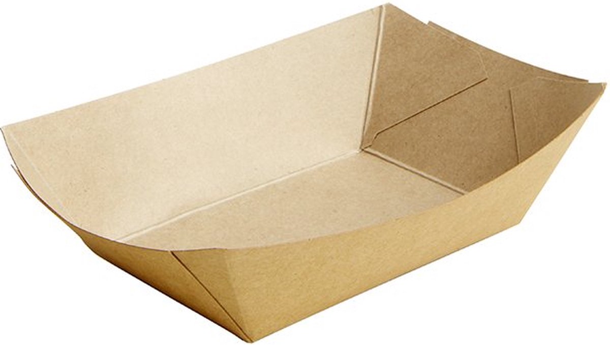 Goedkoopste Kraft Snackbakjes Conisch/Medium 107x69mm - 1.000 st/ds.