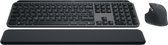 Logitech MX Keys S Combo - Draadloos Toetsenbord en Muis met Polssteun - Qwerty US international - Graphite