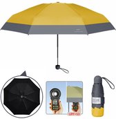 TDR - Parapluie UV-SPF 50+ protection parapluie pliable avec protection UV - protection contre la pluie et le soleil - compact et léger - se range facilement dans un sac à main (19 x 5 cm) - Jaune