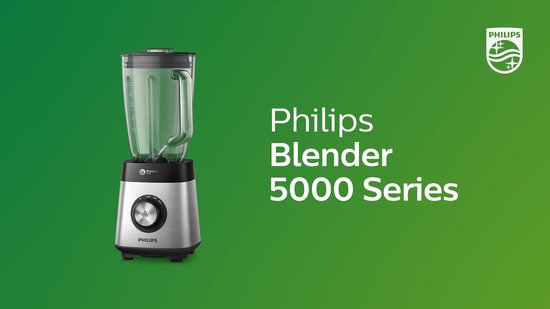 Philips Series 5000 Blender, Technologie ProBlend 800 W, Bol en Verre 2L,  Compatibles Lave-Vaisselle, Grande Capacité, Vitesses Multiples, EasyClean,  Noir (HR3573/90) : : Cuisine et maison