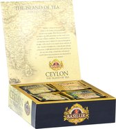 Basilur A Grade Ceylan Tea, - Assortiment d'îles de thé, 40 Enveloppes, cadeau.