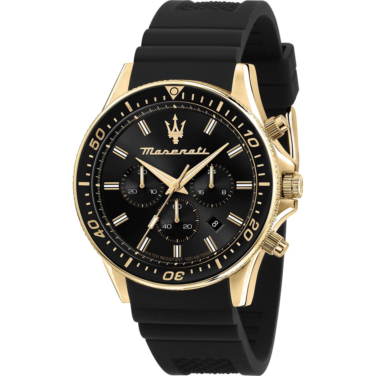 Maserati Heren horloges quartz analoog One Size Zwart 32014725