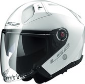 Casque Jet LS2 OF603 Infinity II Solid Gloss Wit - Taille XL - Casque