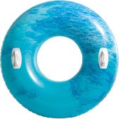 Intex Waves Zwemring Blauw 91 CM - Zwemband - Luchtbed Zwembad - Strand Luchtbed - Lounge inclusief handvaten