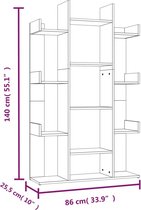 vidaXL-Boekenkast-86x25,5x140-cm-bewerkt-hout-bruin-eikenkleur