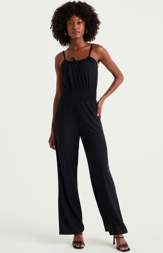 WE Fashion Dames jumpsuit met structuur