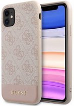 Guess 4G Stripe Back Case - Geschikt voor Apple iPhone 11 (6.1") - Roze