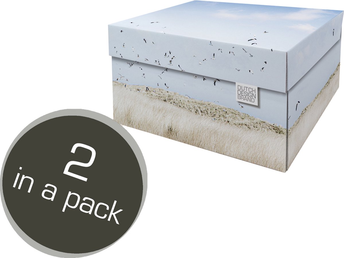 Dutch Design Brand - Dutch Design Storage Box Medium - Opbergdoos - Opbergbox - Bewaardoos - Natuur - Duinen - Texel Dunes