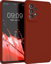 kwmobile telefoonhoesje geschikt voor Samsung Galaxy A53 5G - Hoesje met siliconen coating - Smartphone case in spice rood
