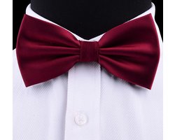 Sorprese Vlinderdas - 100% zijden - bordeaux rood - luxe en chique vlinderstrik - volwassenen - waterafstotend - Cadeau