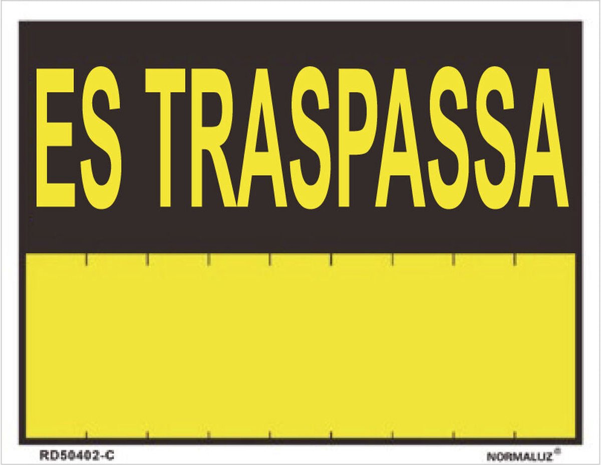 Bord Normaluz Es traspassa PVC (35 x 45 cm)