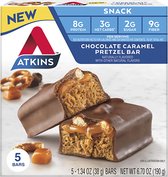Atkins | Snack Bar | Chocolate Caramel Pretzel | Doos | 5 x 38 gram