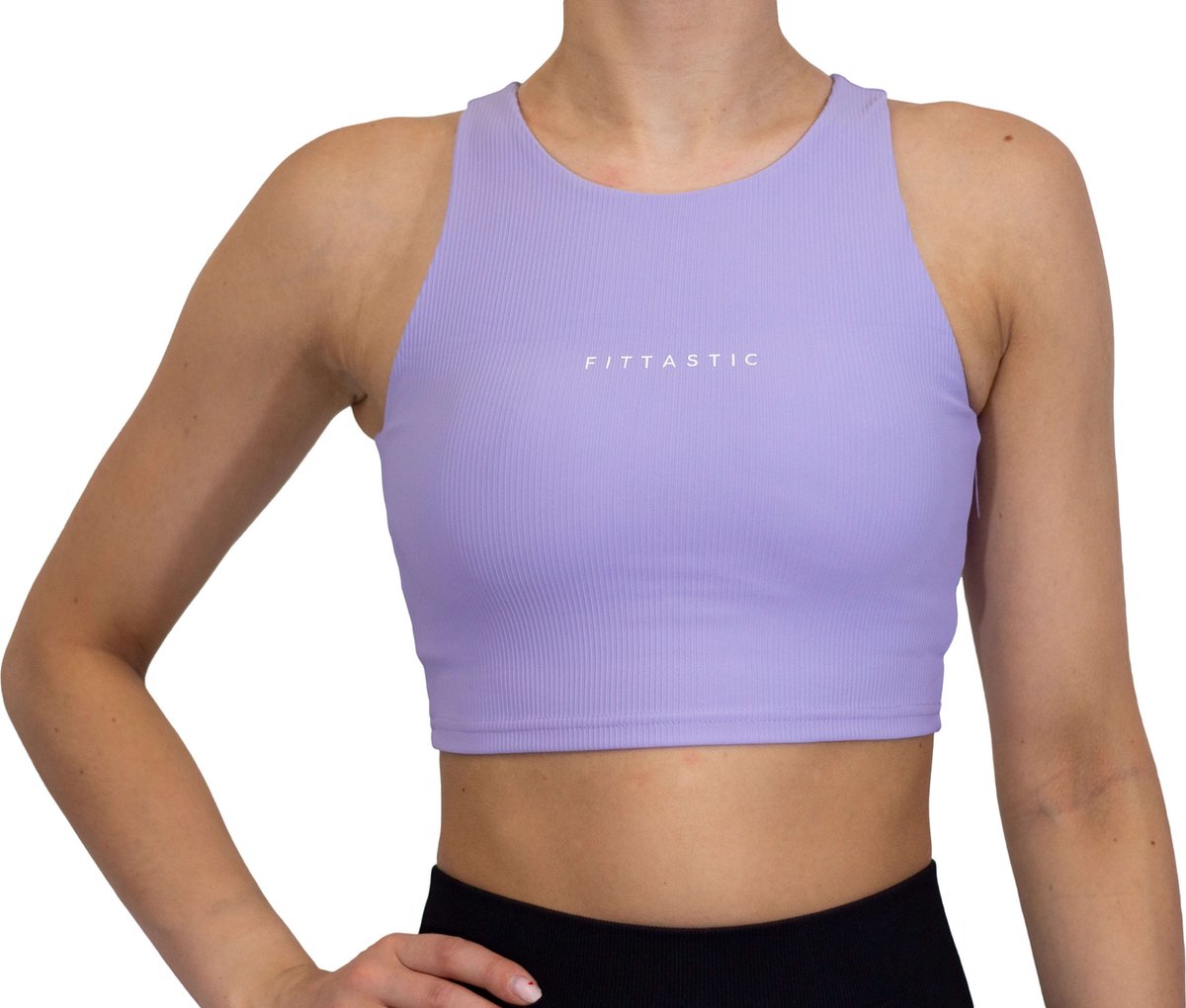 Fittastic Sportswear No Sleeve Backless Top Purple - Paars - L
