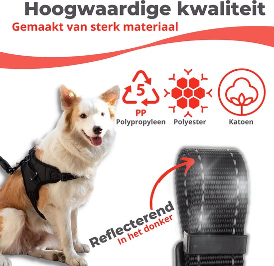 Gentle Walker Hond - Easy Walk Hondentuig - Halti - Anti Trek - Maat M - Zwart