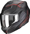 Scorpion EXO-TECH EVO ANIMO Matt Black-Red - Maat XL - Integraal helm - Scooter helm - Motorhelm - Zwart