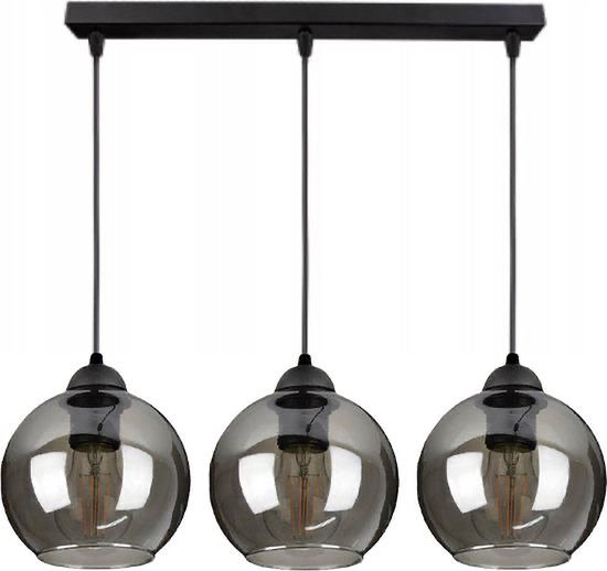 Lampe à suspension Smoking Glass - 3 lumières - Smoke Glass - 3 ampoules - Smoke Glas