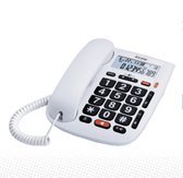 Alcatel TMAX20 vaste lijn huistelefoon | Met grote toetsen voor slechtzienden | Verlicht display | Instelbaar volume |  Geschikt voor slechthorenden | Optisch belsignaal | Wit