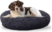 Luxe Donut Hondenmand Rond met Rits - Fluffy Hondenkussen Groot - Pluche Hondenbed - 80 cm - Maat XL - Afneembare Hoes