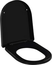 vidaXL Siège de toilette à fermeture amortie avec design à dégagement rapide noir